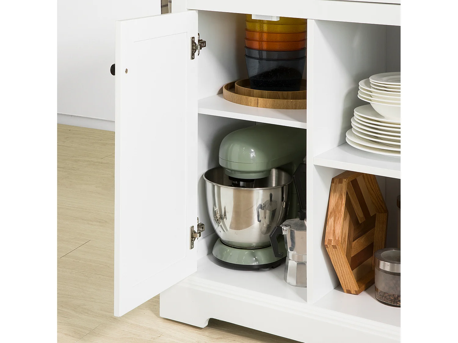 SoBuy armário de cozinha, carrinho de cozinha, carrinho de cozinha com rodas FKW101-WN