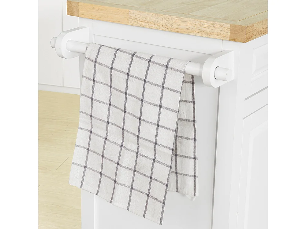 SoBuy armário de cozinha, carrinho de cozinha, carrinho de cozinha com rodas FKW101-WN