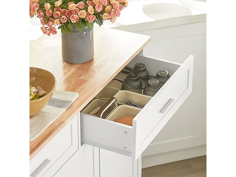 Desserte Sur Roulettes Chariot De Cuisine Chariot De Service Buffet Placard Îlot Cuisine, Fkw116-wn