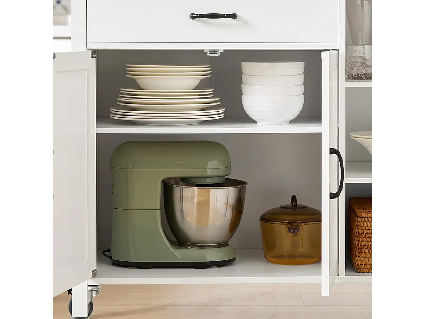 SoBuy armário de cozinha, carrinho de cozinha, carrinho de cozinha com rodas FKW103-WN