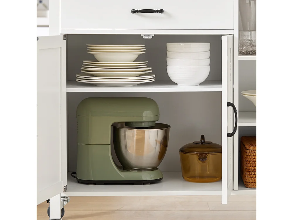 SoBuy armário de cozinha, carrinho de cozinha, carrinho de cozinha com rodas FKW103-WN