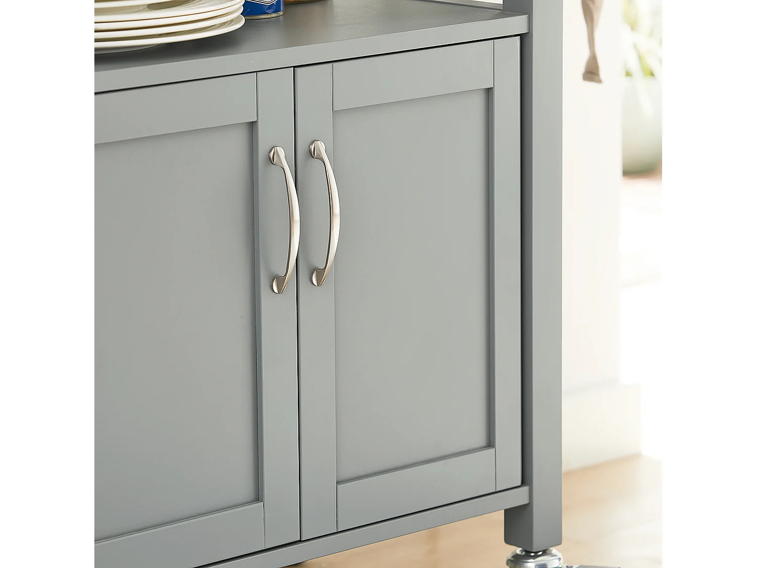 SoBuy FKW22-HG Keukentrolley - Keukenkast - Opbergruimte - Wielen - Kantoor - Servies - Multifunctioneel