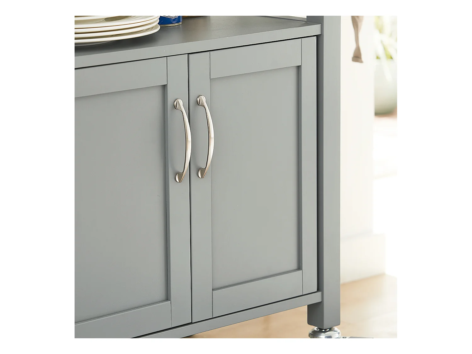 SoBuy armário de cozinha, carrinho de cozinha, carrinho de cozinha com rodas FKW22-HG