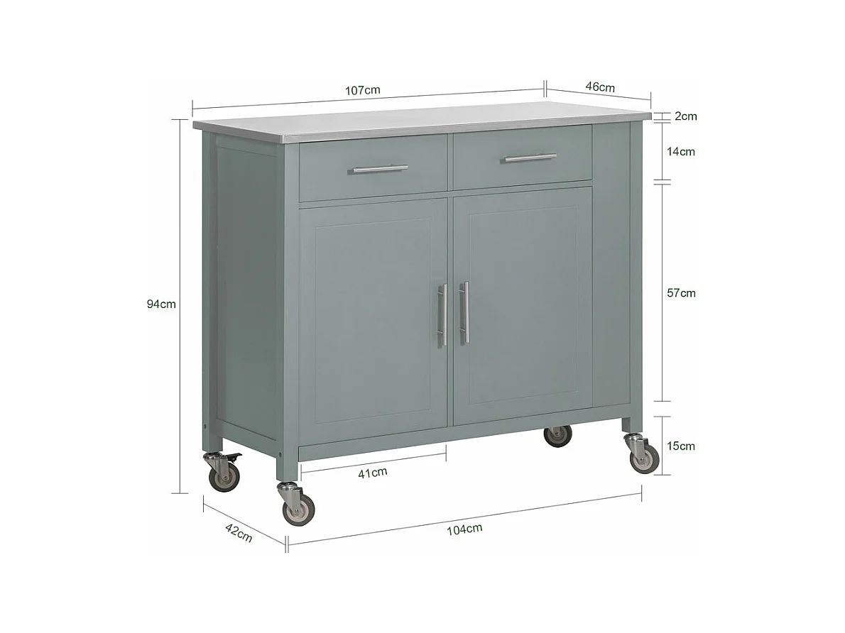 Wyspa kuchenna, Kredens na kółkach FKW108-HG