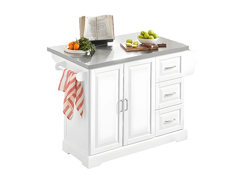 Desserte Sur Roulettes - Plans De Travail Rabattables En Acier Inox, Fkw41-st