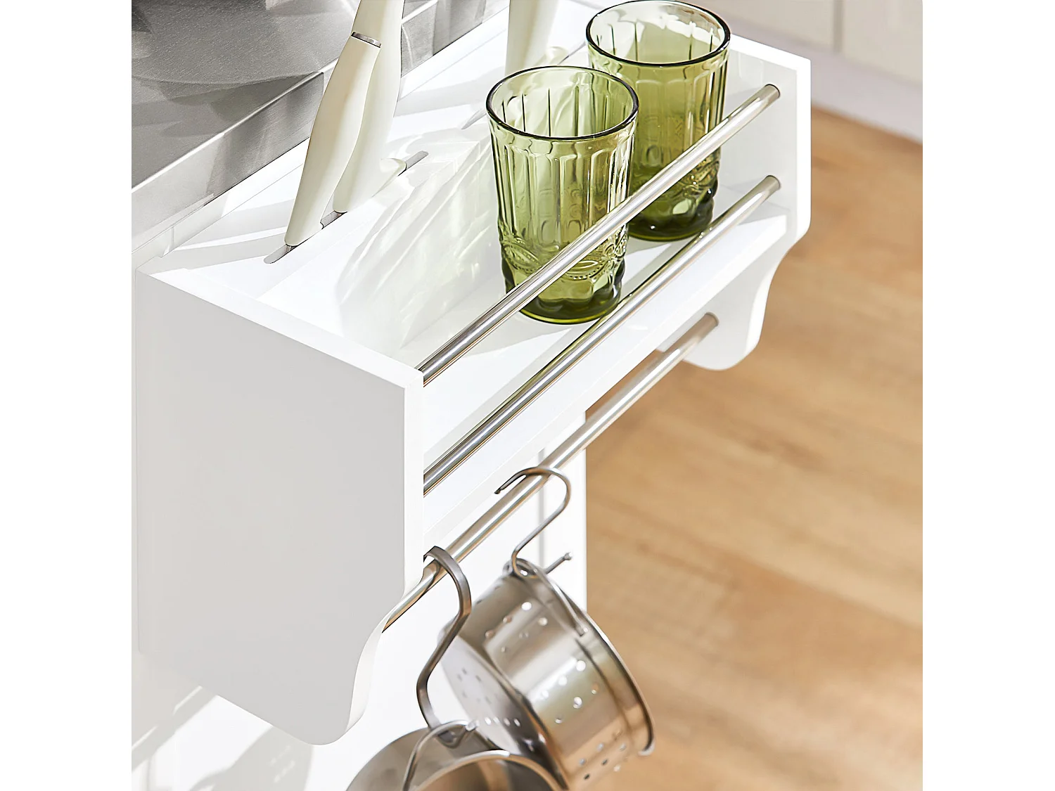 Desserte Sur Roulettes - Plans De Travail Rabattables En Acier Inox, Fkw41-st