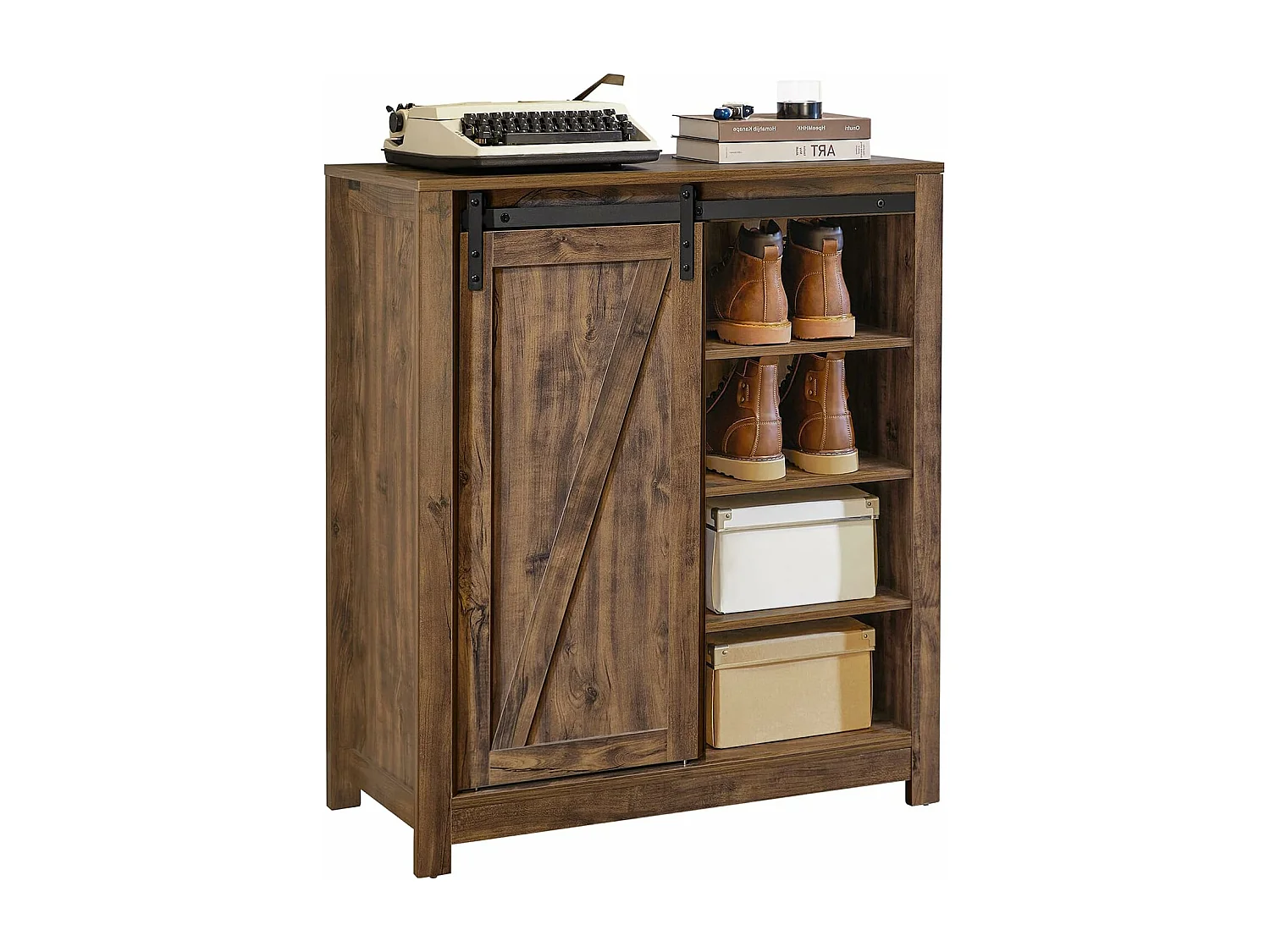 SoBuy FSB59-N Onderkast Kolomkast Opbergkast Ladekast met schuifdeur Schoenenkast Schoenenkast, 80x35x92cm