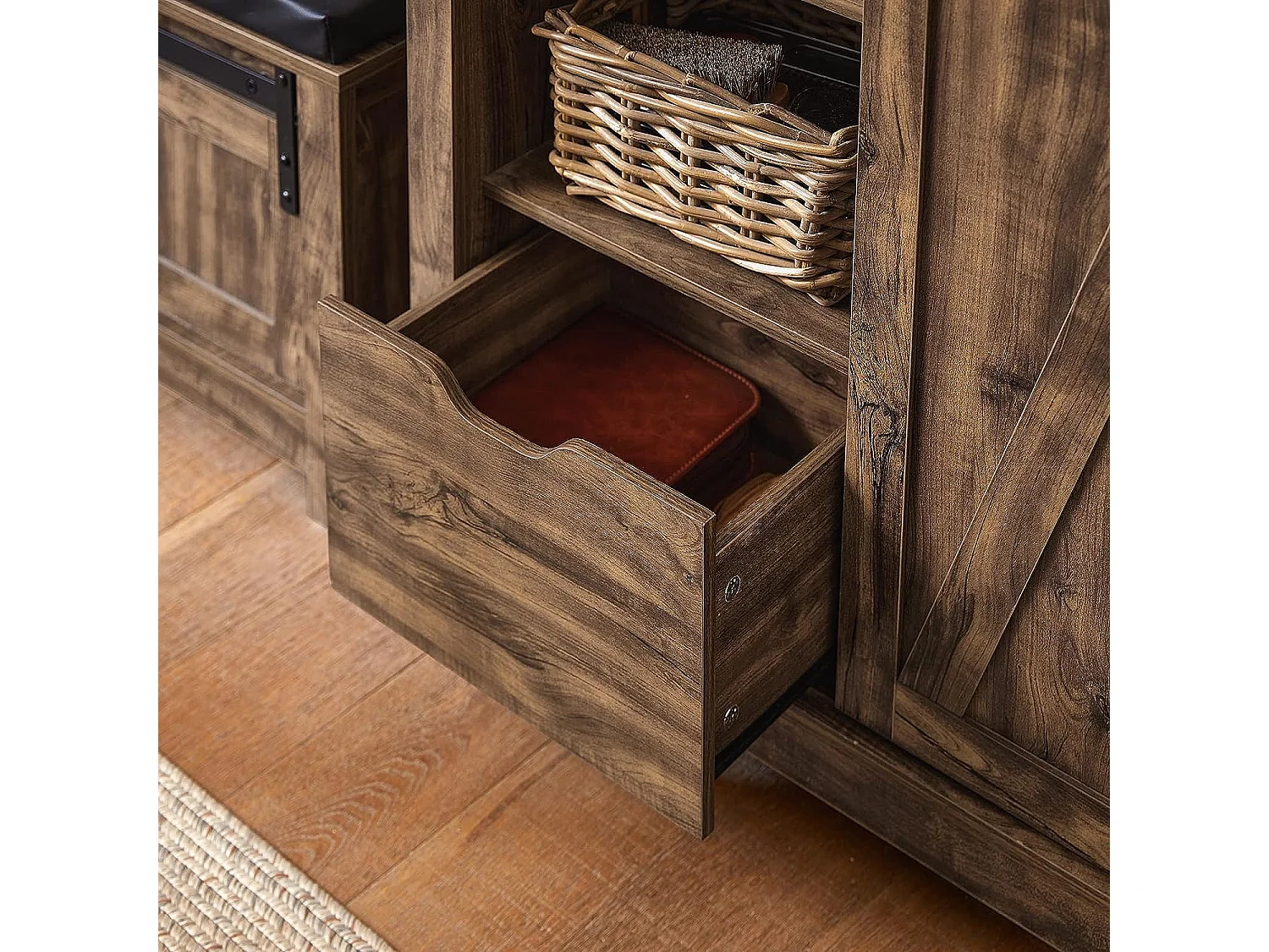 SoBuy FSB59-N Onderkast Kolomkast Opbergkast Ladekast met schuifdeur Schoenenkast Schoenenkast, 80x35x92cm