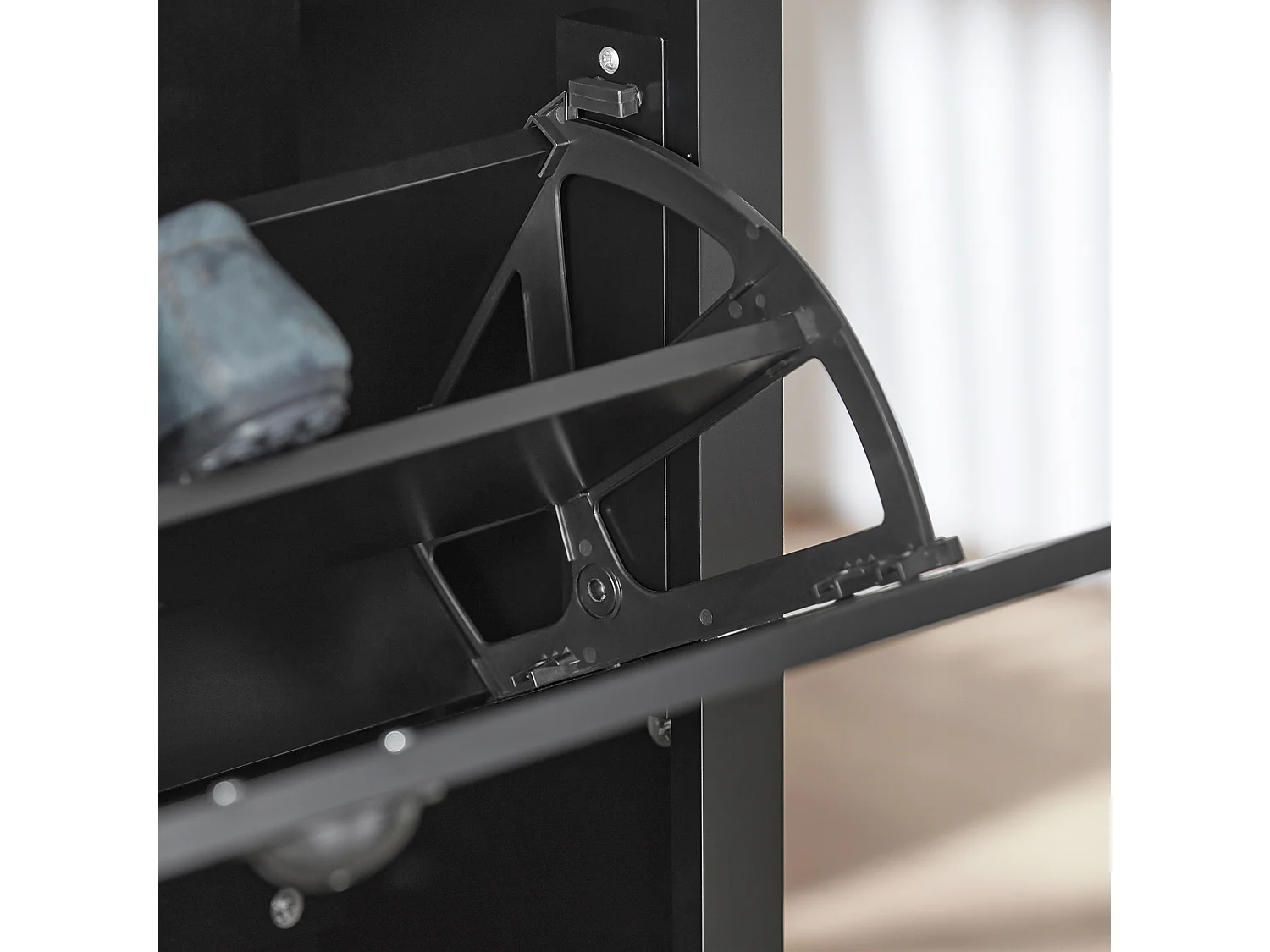 Schuhschrank FSR87-SCH 80 x 110 x 24 cm Schwarz