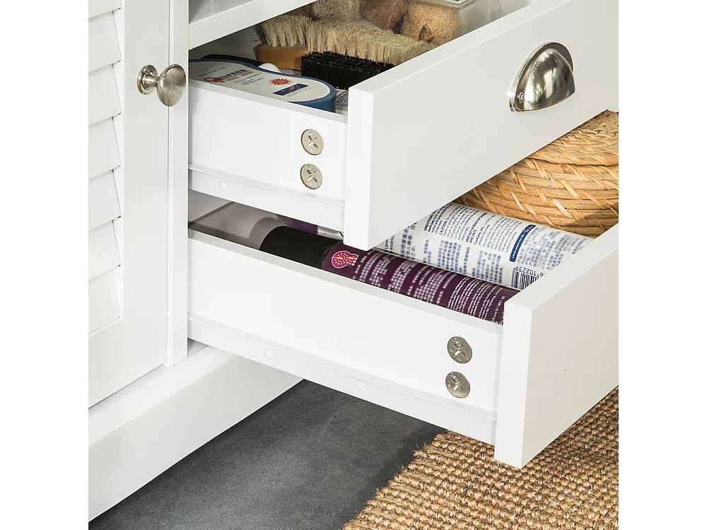 SoBuy FSR71-W Schoenenkast Schoenenrek Opbergruimte Witte Schoenenbank met zitkussen