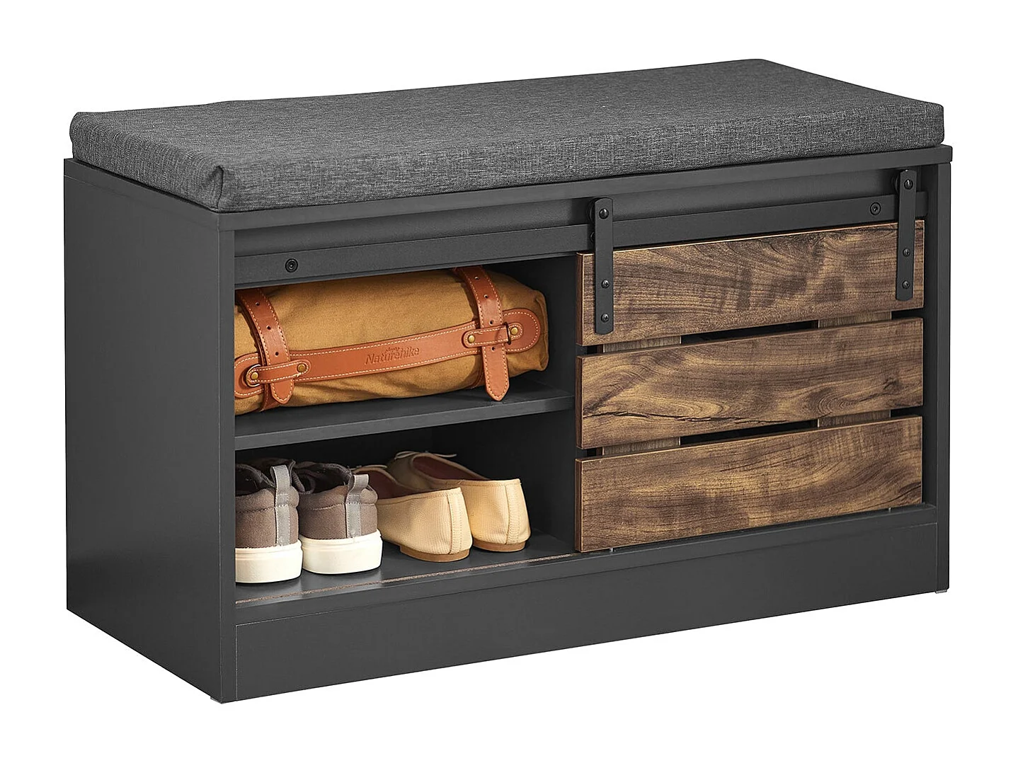 SoBuy FSR120-HG Schoenenopbergkast Schoenenkast Schoenenkist Inkomkast Opbergkast voor schoenen met schuifdeur - 80x35x48cm