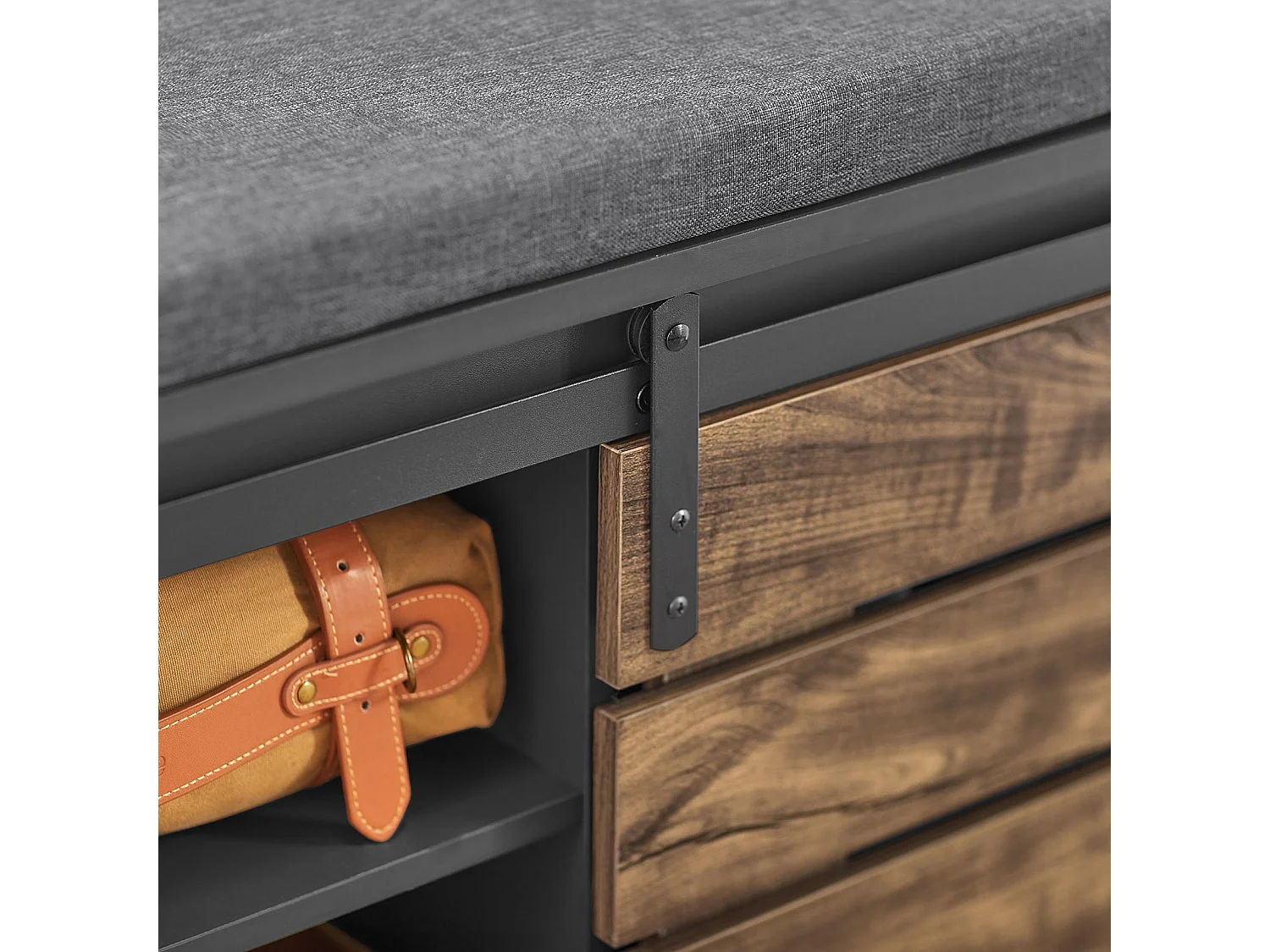 SoBuy FSR120-HG Schoenenopbergkast Schoenenkast Schoenenkist Inkomkast Opbergkast voor schoenen met schuifdeur - 80x35x48cm