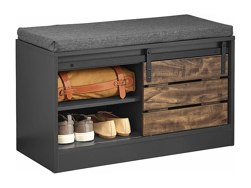 Banc À Chaussures Avec Porte Coulissante, Fsr120-hg