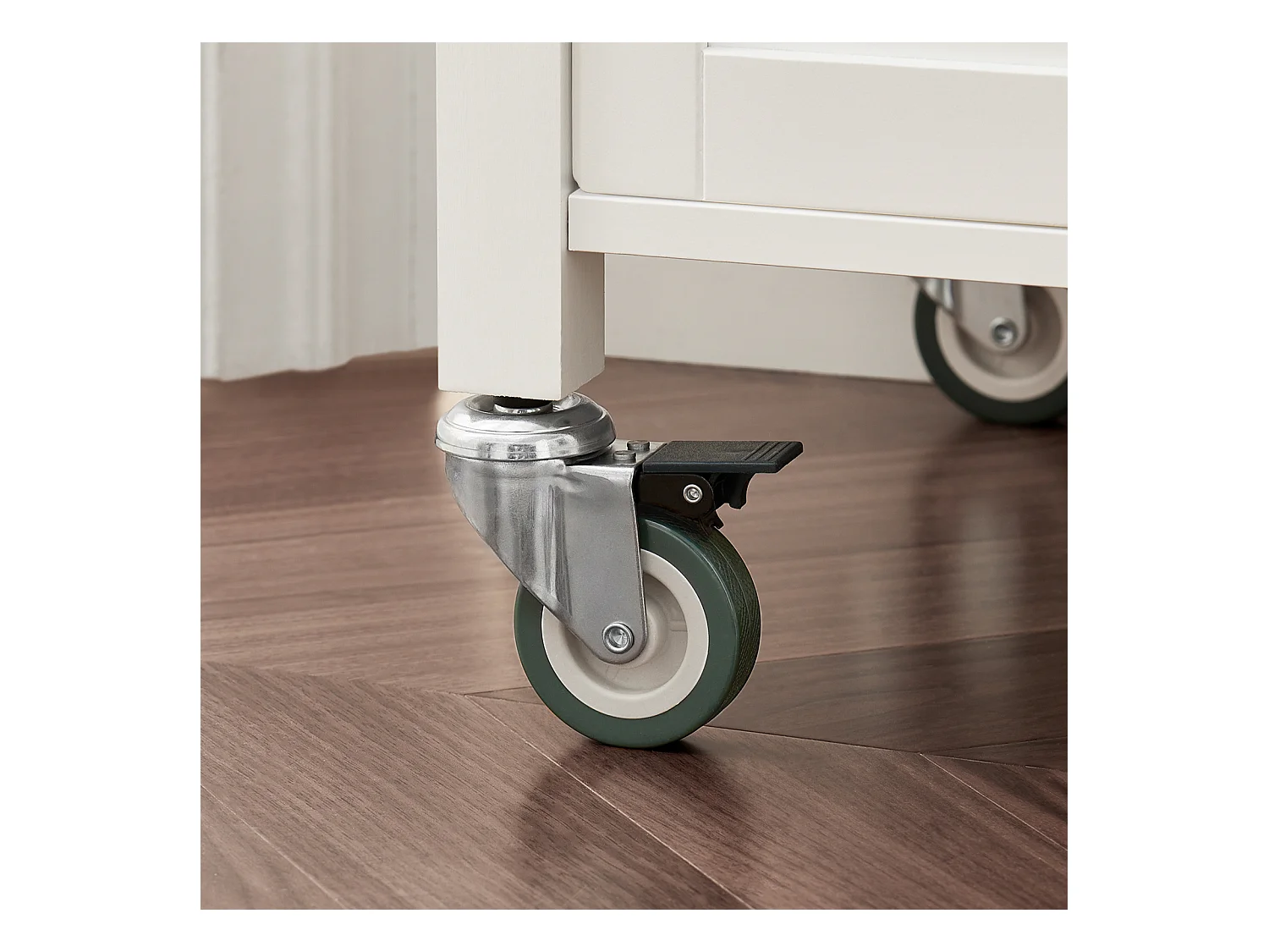 SoBuy FKW22-WN Keukentrolley - Opbergruimte - Wielen - Kantoor - Servies - Wit