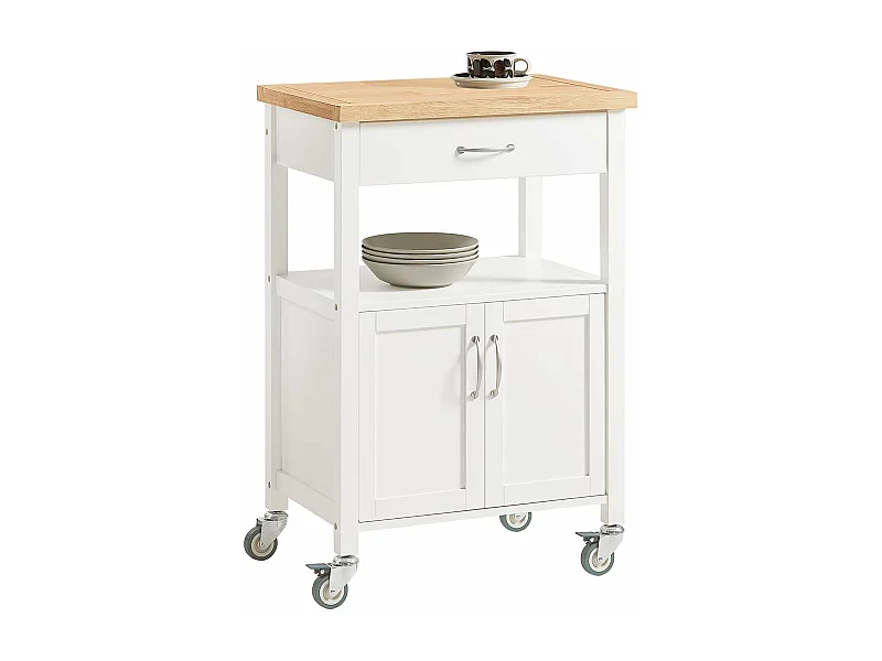 Meuble De Rangement À Roulettes, Caisson Roulant, Chariot L60xh90xp44cm, Fkw22-wn