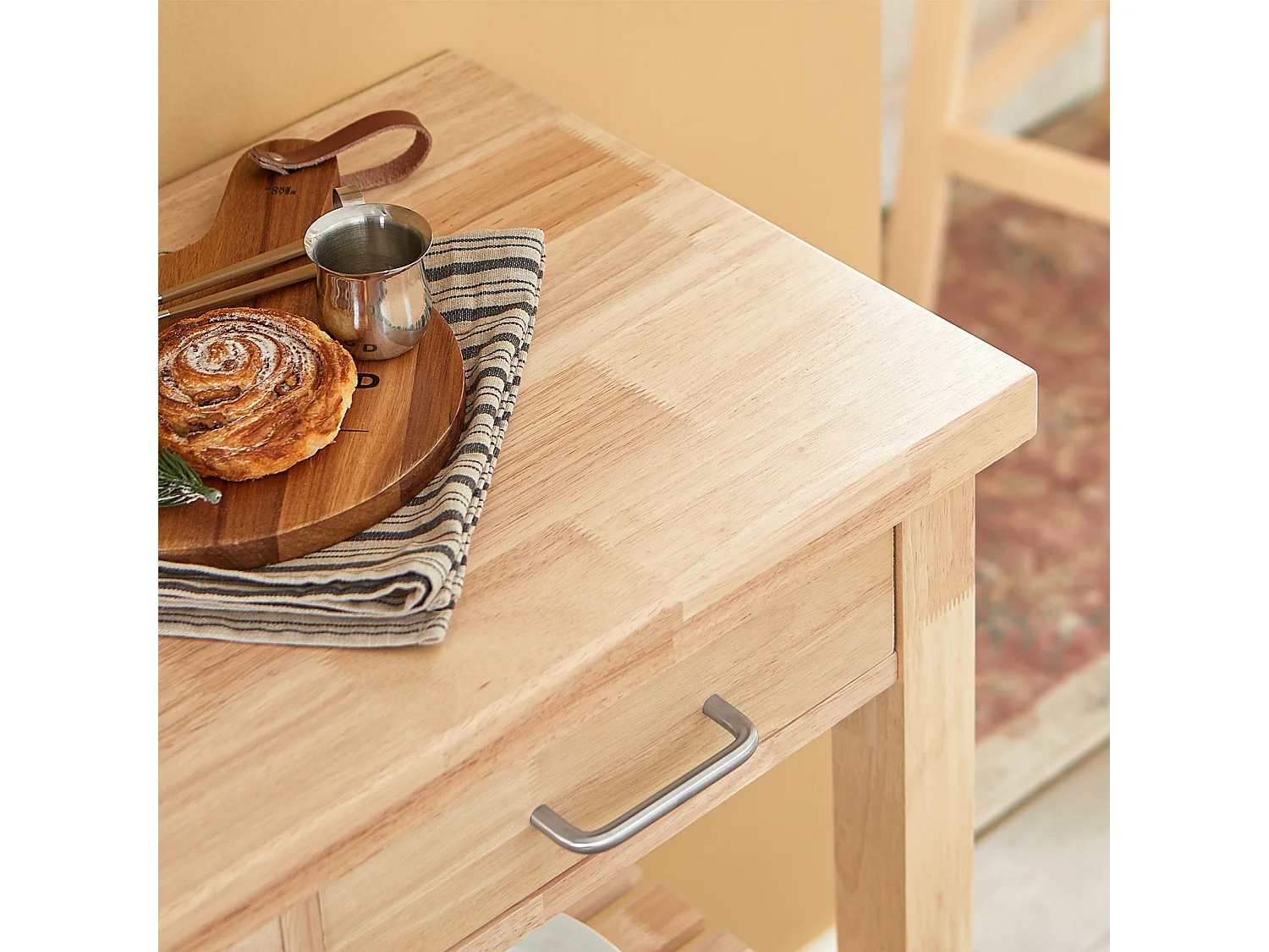 SoBuy armário de cozinha, carrinho de cozinha, carrinho de cozinha com rodas FKW24-N