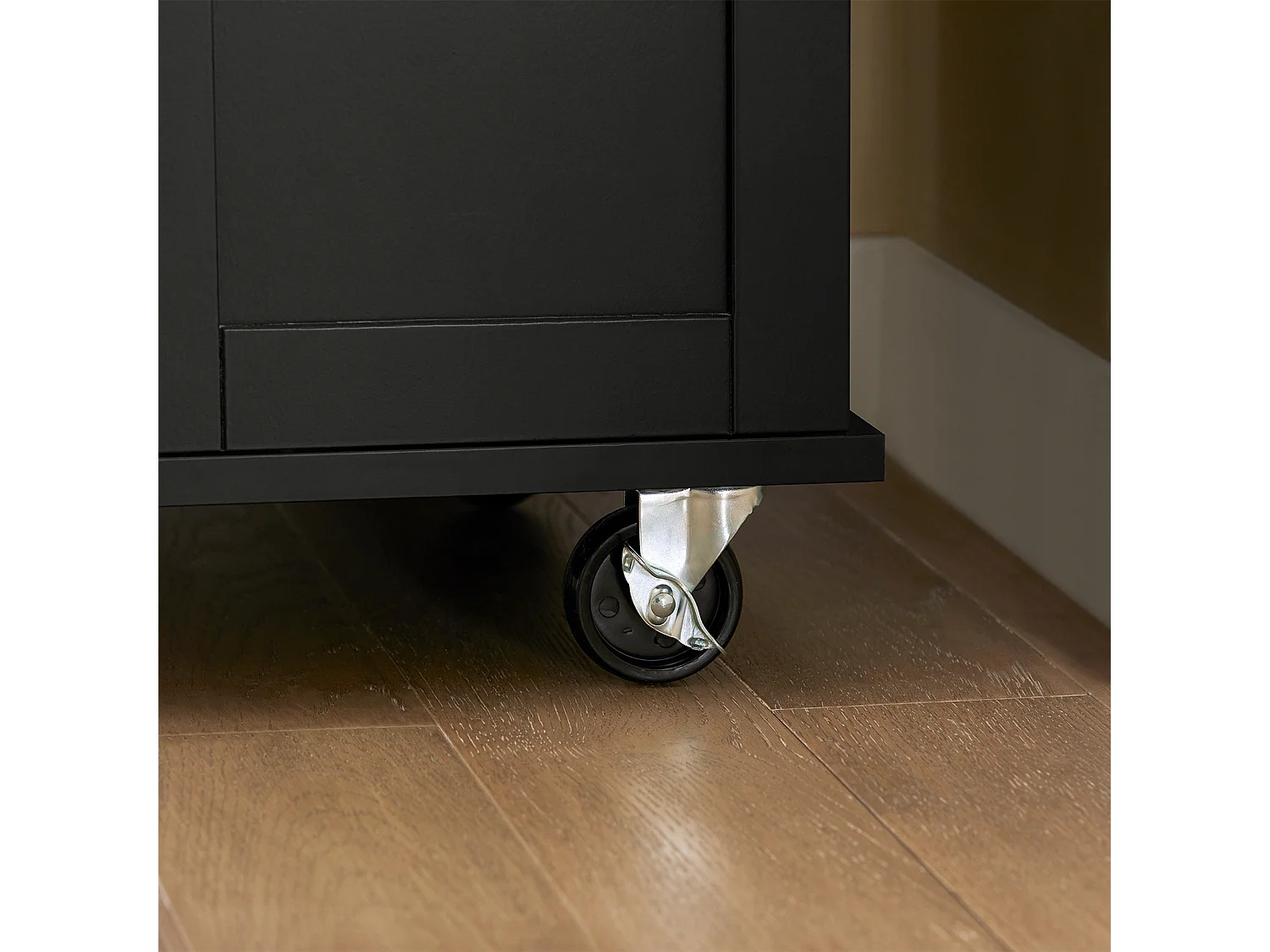 Desserte Roulante Chariot De Cuisine Meuble De Rangement À Roulettes Multifonction, Fkw110-sch