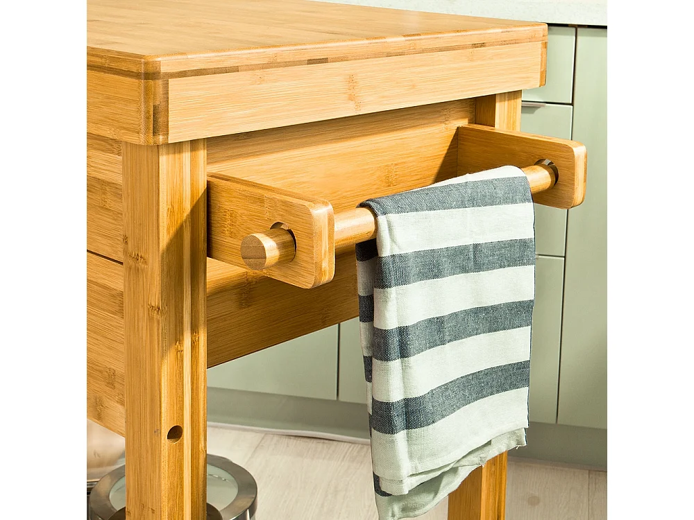 SoBuy armário de cozinha, carrinho de cozinha, carrinho de cozinha com rodas FKW26-N