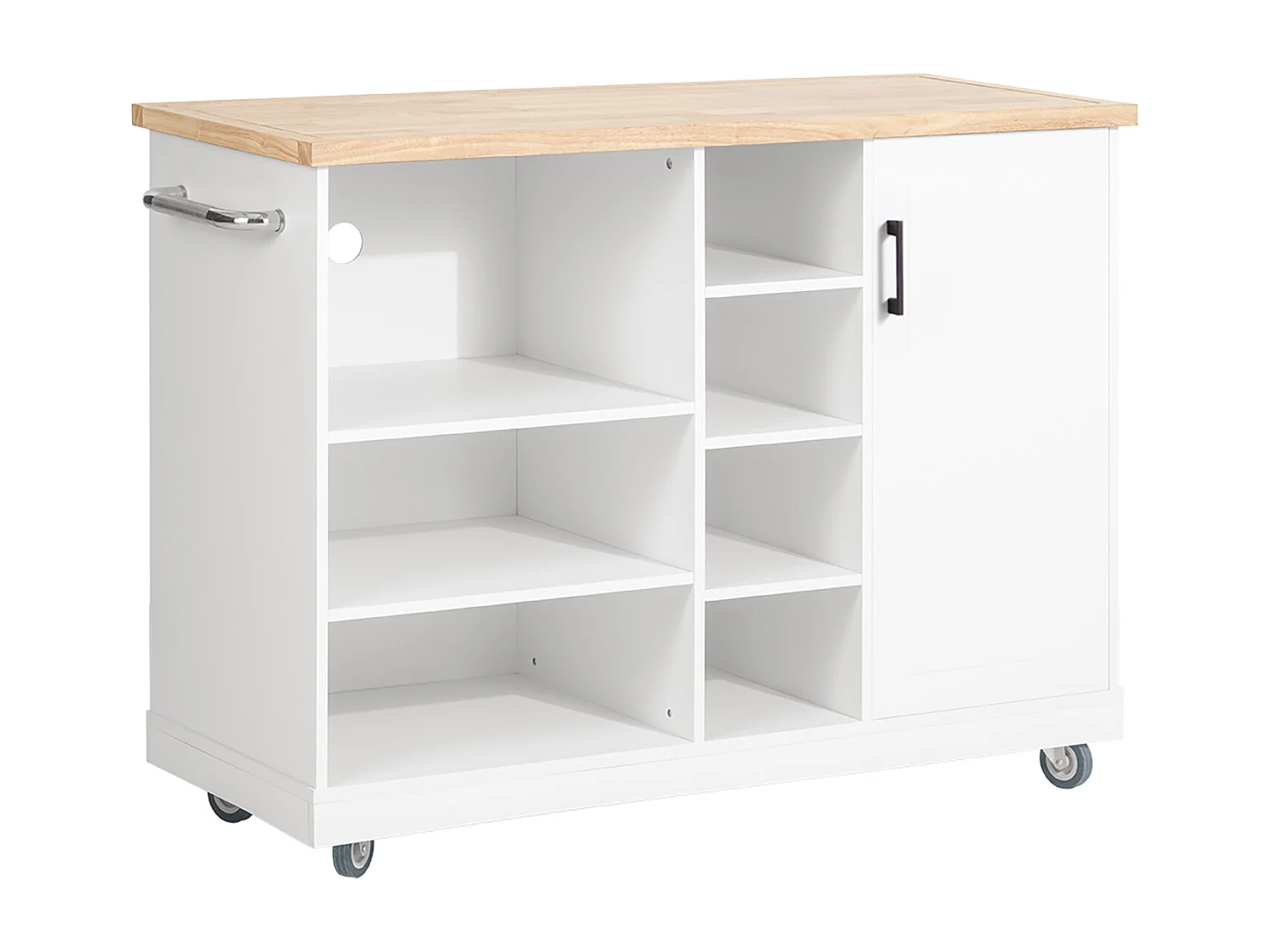 Desserte Roulante Chariot De Cuisine Meuble De Rangement À Roulettes, Fkw105-wn
