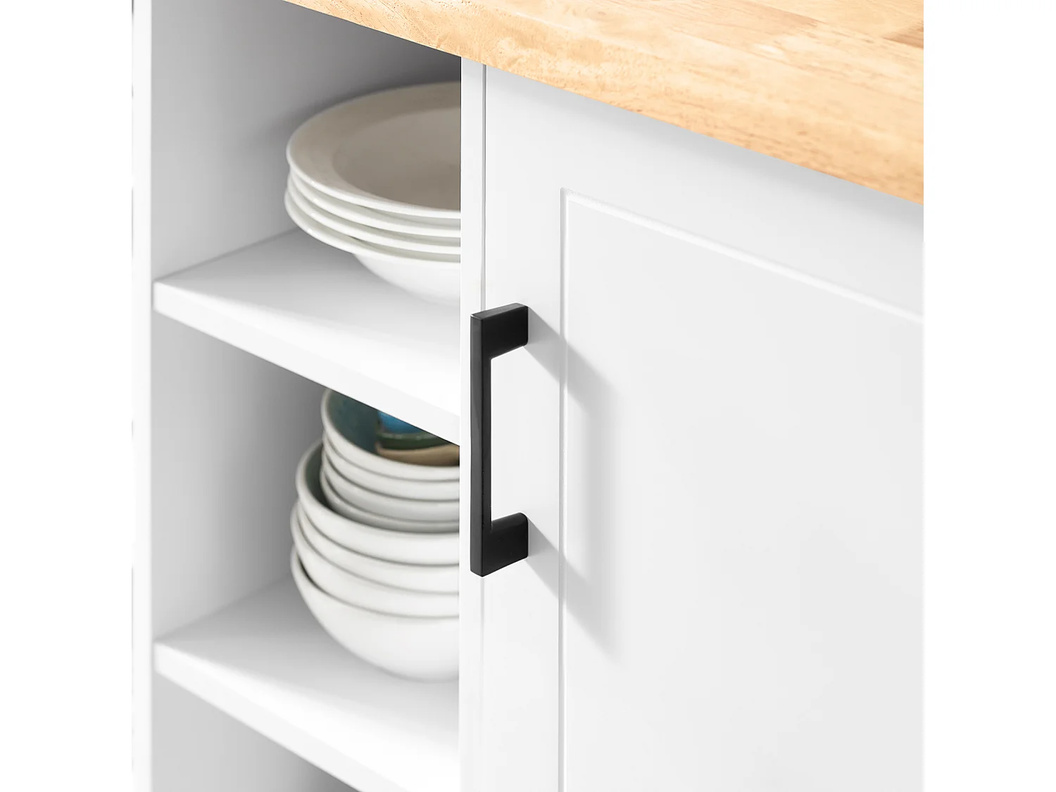 Desserte Roulante Chariot De Cuisine Meuble De Rangement À Roulettes, Fkw105-wn