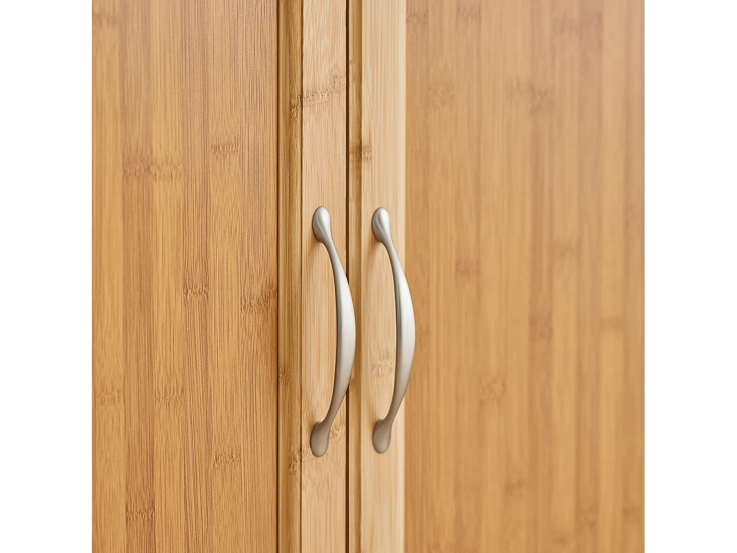 Bambusowy wózek kuchenny z blatem stali FKW13-N