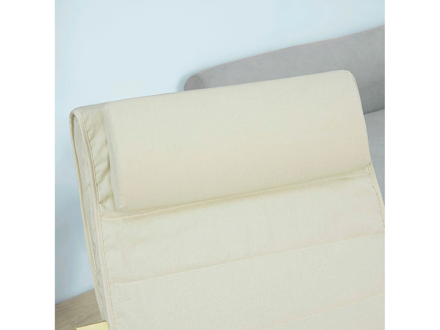 SoBuy Sedia A Dondolo Poltrona Relax Poltroncina Poggia Gambe Regolabile Bianco FST16-W