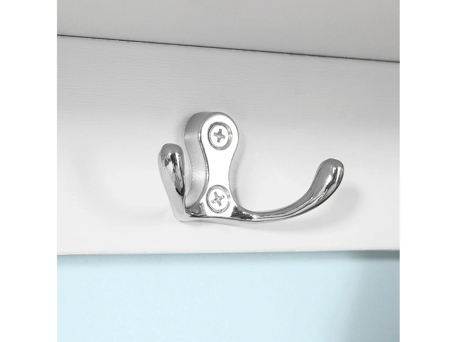 Étagère Murale Porte-manteau Meuble D’entrée Avec 3 Compartiments Et 4 Crochets Blanc, Frg48-w