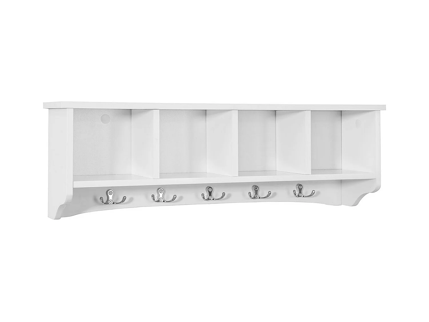Étagère Murale Porte-manteau Salle De Bain Meuble D’entrée - Blanc ,frg48-l-w