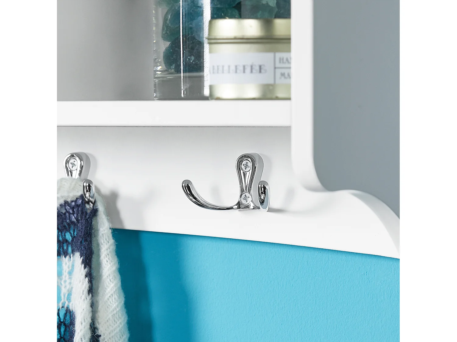 Regał wiszący z 5 haczykami FRG48-L-W