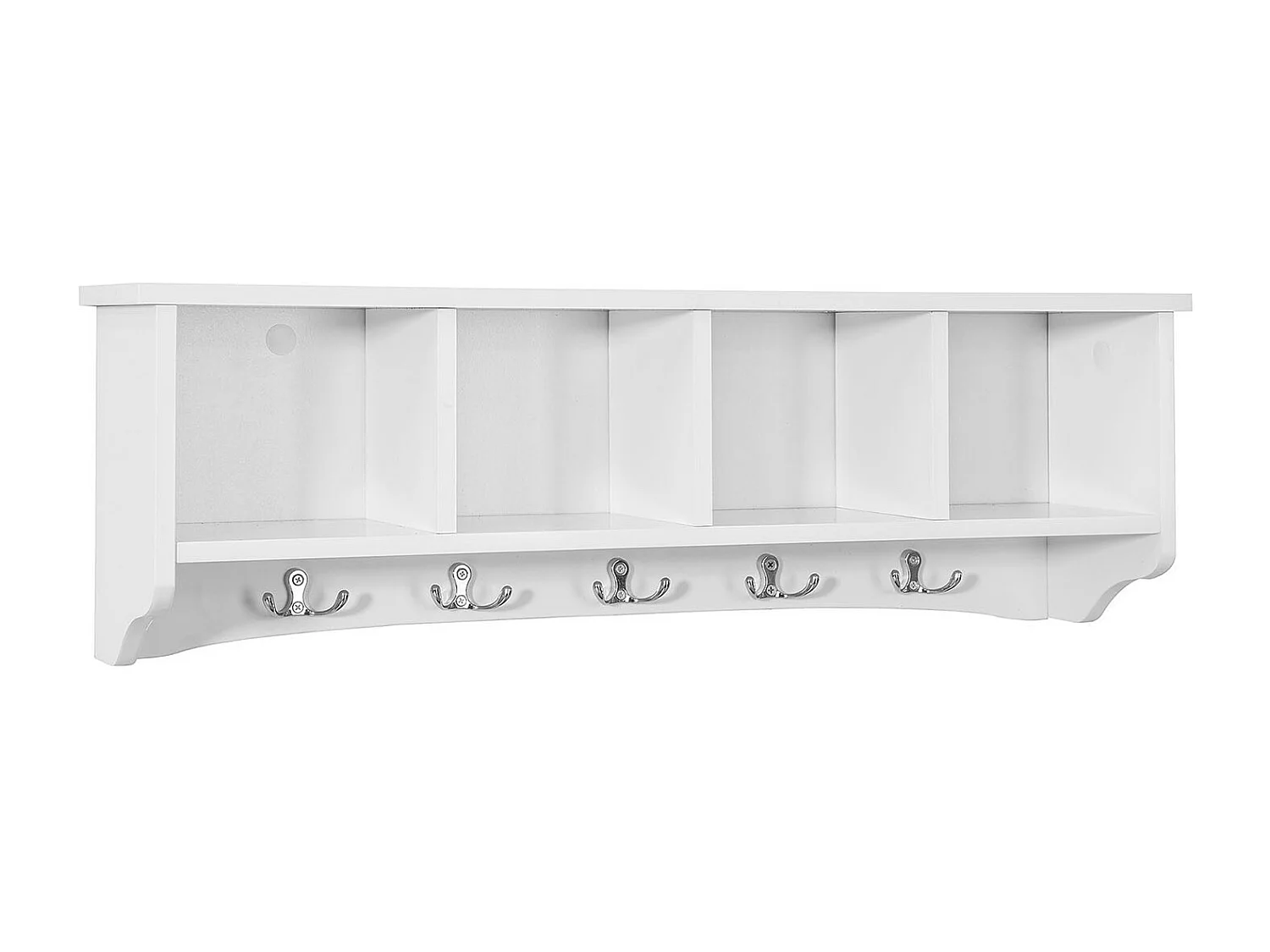 SoBuy FRG48-L-W Wandgarderobe wandhaken hangrek badkamerkast met 5 haken