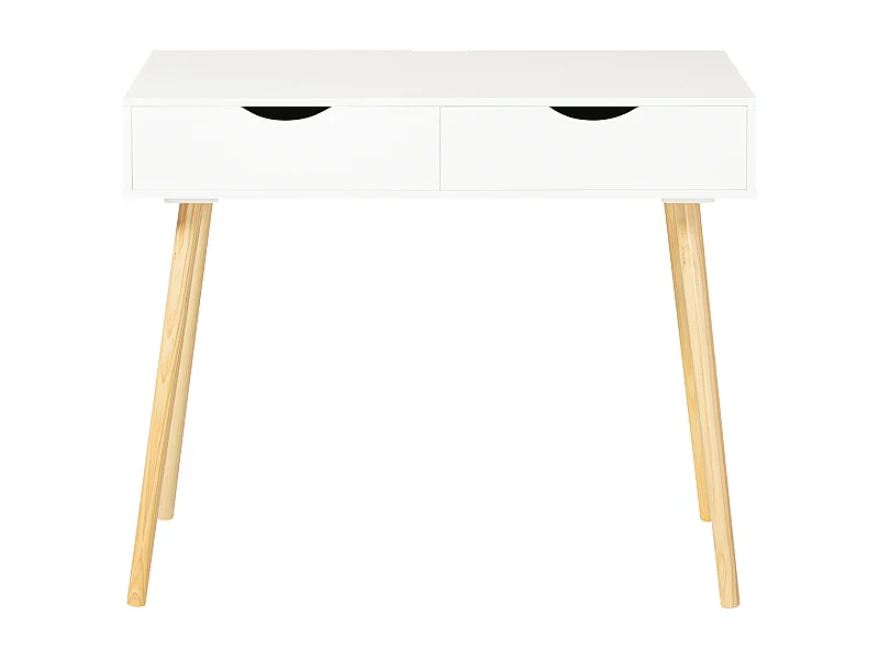 SoBuy Biurko z dwoma szufladami FWT40-WN