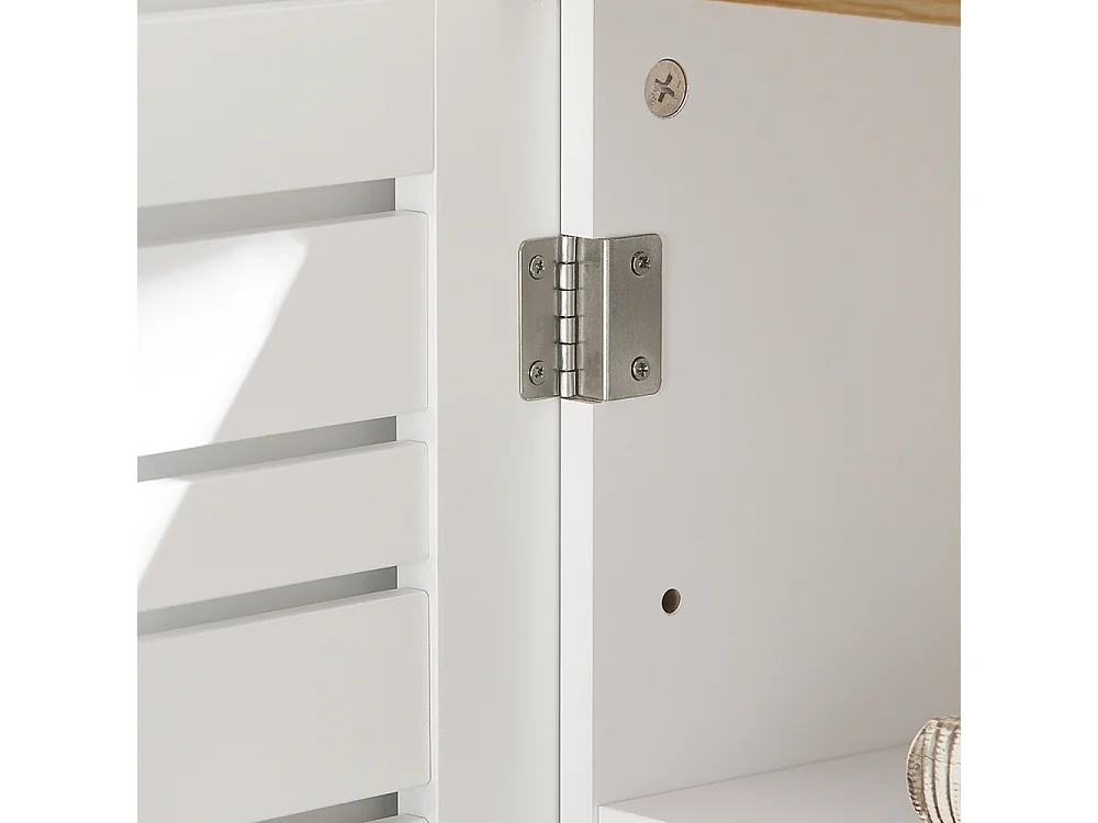 SoBuy BZR40-W wastafelmeubel 2-laags 2-deurs wastafelmeubel badkamermeubel