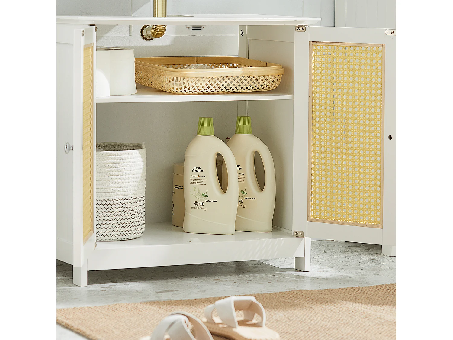 Meuble Sous-lavabo Meuble Sous-vasque Meuble De Rangement De Salle De Bain, BZr72-w