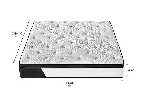 Matelas CASSIE 140x190 cm ressorts et mémoire de forme