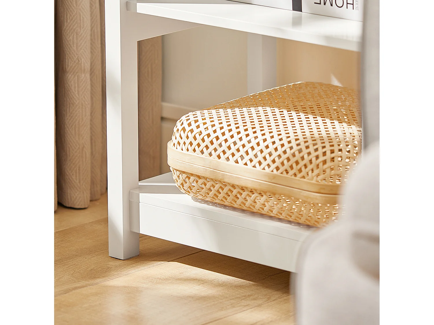 Narrow Nightstand - Single Drawer & Shelves - Modern