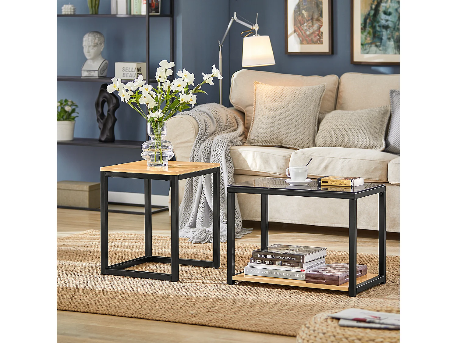 Tables Basses Gigognes - Set De 2, Fbt35-sch