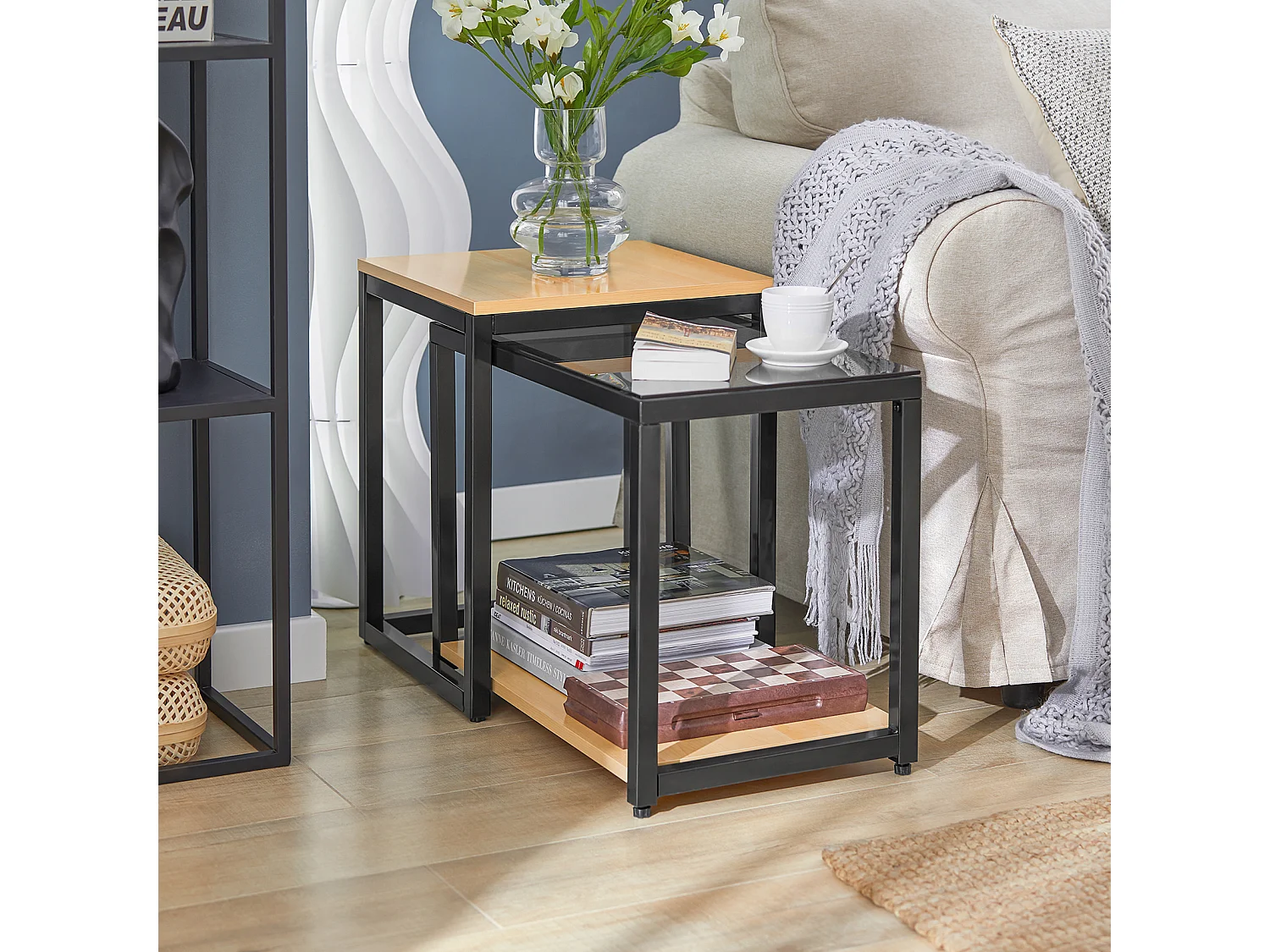 Tables Basses Gigognes - Set De 2, Fbt35-sch