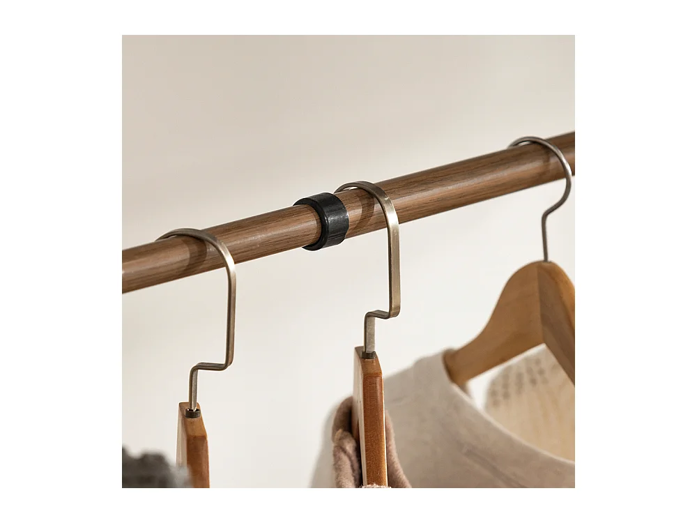 SoBuy Cabina Armadio Guardaroba componibile, Altezza e Lunghezza Regolabile Altezza :200-270 cm Marrone KLS04-BR