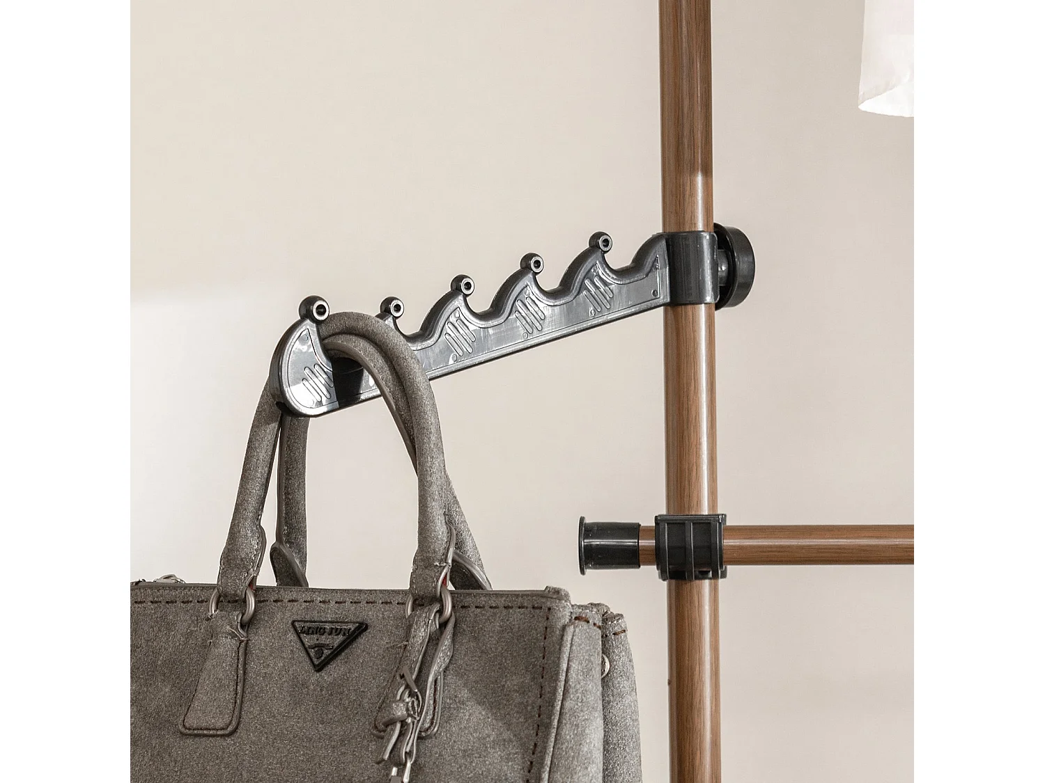 SoBuy Cabina Armadio Guardaroba componibile, Altezza e Lunghezza Regolabile Altezza :200-270 cm Marrone KLS04-BR