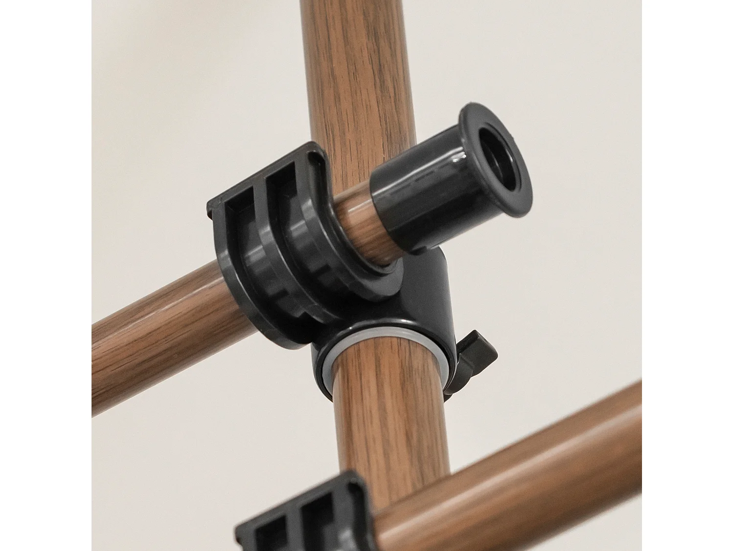 SoBuy Cabina Armadio Guardaroba componibile, Altezza e Lunghezza Regolabile Altezza :200-270 cm Marrone KLS04-BR