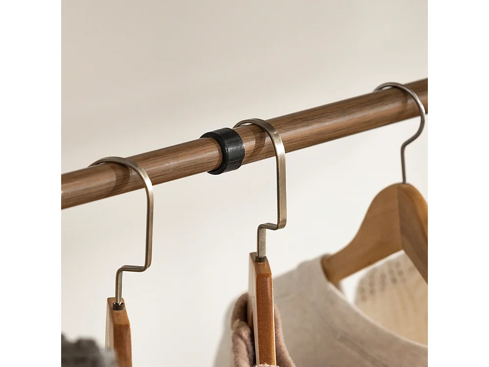 SoBuy Cabina Armadio Guardaroba componibile, Altezza e Lunghezza Regolabile Altezza :200-270 cm Marrone KLS04-BR