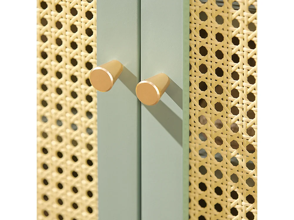 Meuble D'entrée, Meuble De Rangement, Armoire À Chaussures, Armoire Latérale, Buffet Vert, Fsb72-gr