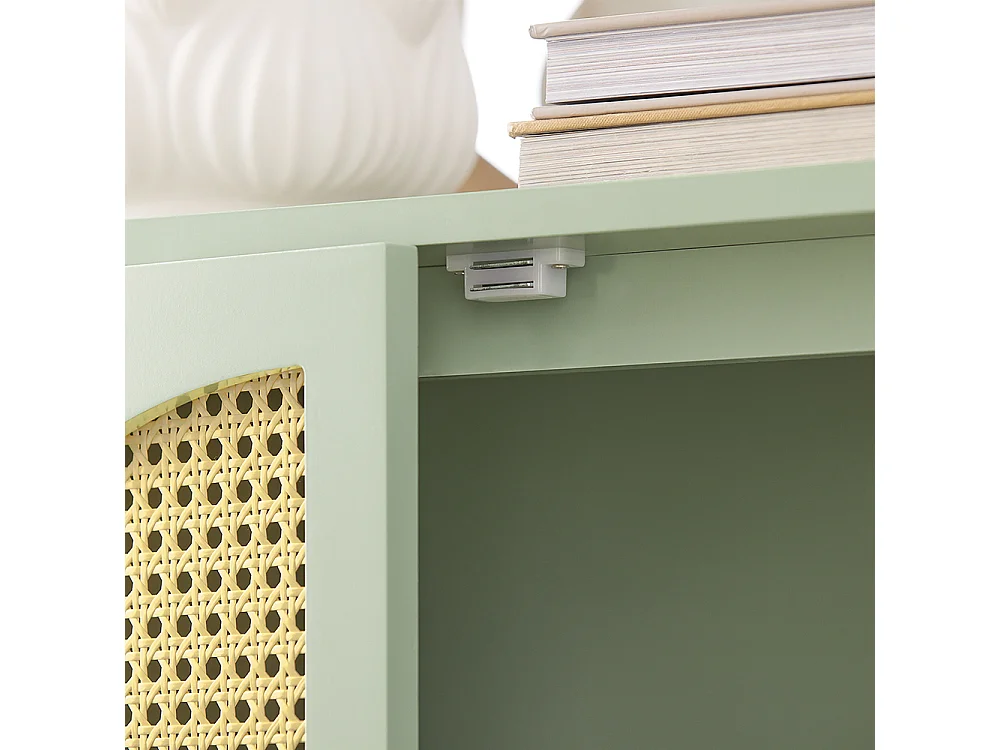 Meuble D'entrée, Meuble De Rangement, Armoire À Chaussures, Armoire Latérale, Buffet Vert, Fsb72-gr