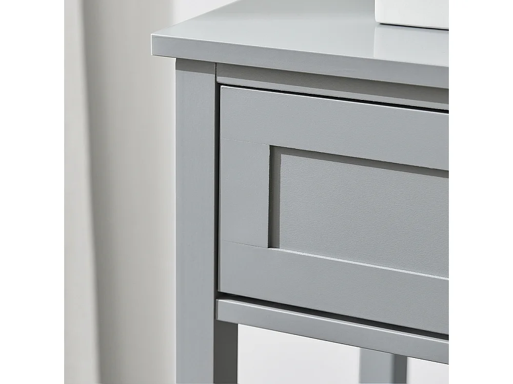 Table De Chevet Table De Nuit Bout De Canapé Table D'appoint Avec 1 Tiroir Et 2 Étagères, Fbt46-hg