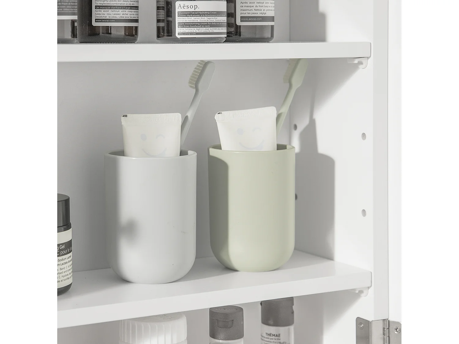 Spiegelschrank BZR55-W 65 x 49 x 15 cm Weiß