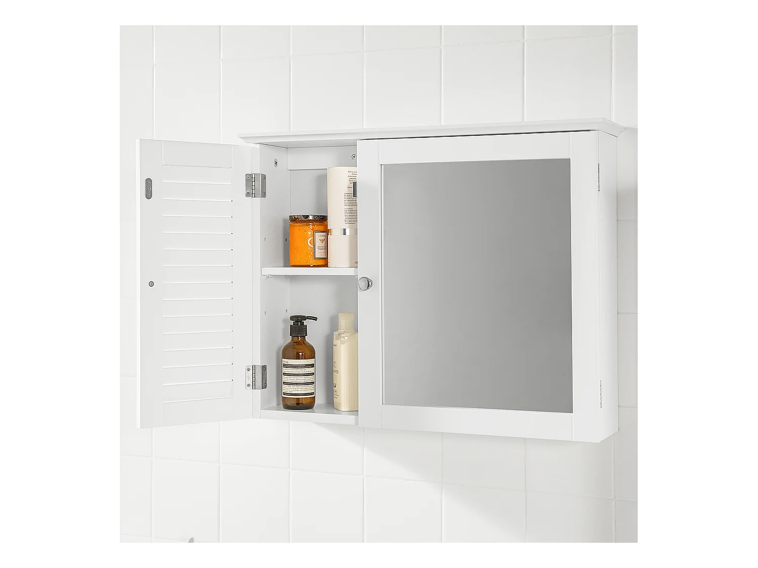 Szafka wisząca z lustrem łazienkowa BZR55-W