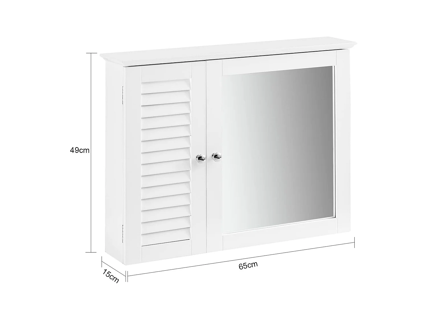 Szafka wisząca z lustrem łazienkowa BZR55-W