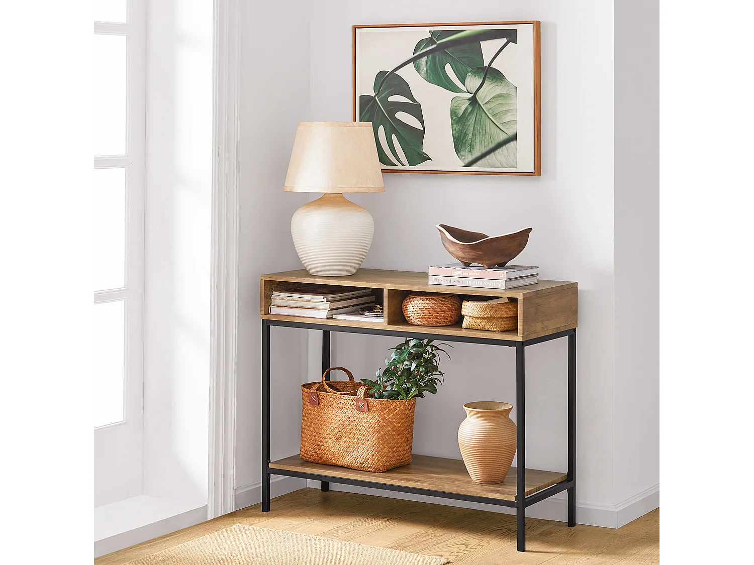 Table Console Table D’entrée Bout De Canapé Table D'appoint Buffet 100x40x80 Cm, Fsb41-f