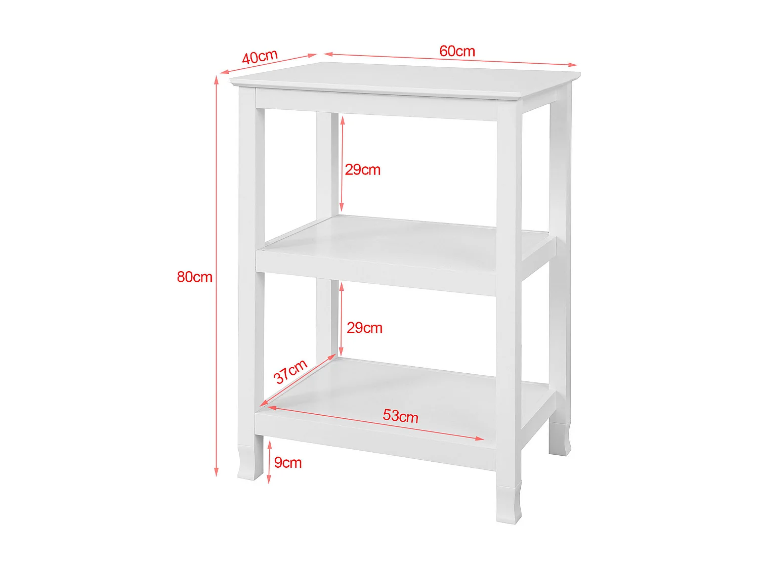 Table Console Table De Présentation Bout De Canapé, Fsb18-w