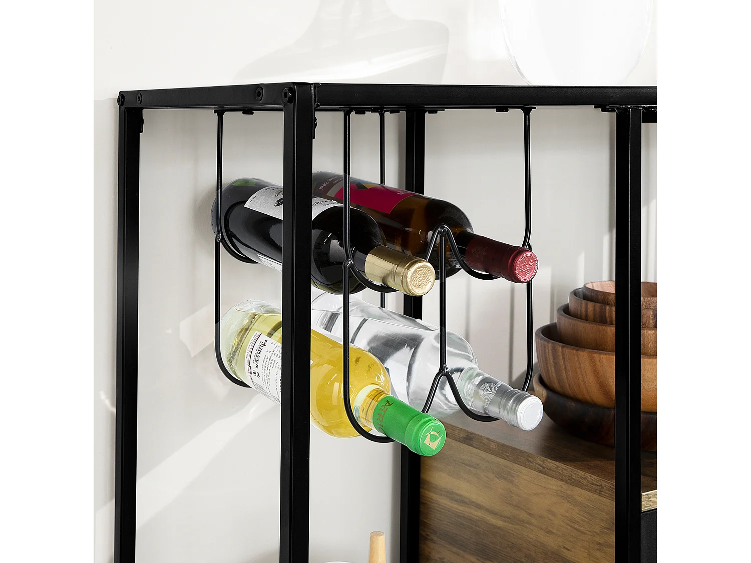 Table Console Table D’entrée Bout De Canapé Table D'appoint Buffet Avec 3 Etagères, Fsb56-f